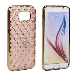 Samsung Galaxy S6 Edge Plus Exotic Electroplate Soft Hybrid Case (Rose Gold)